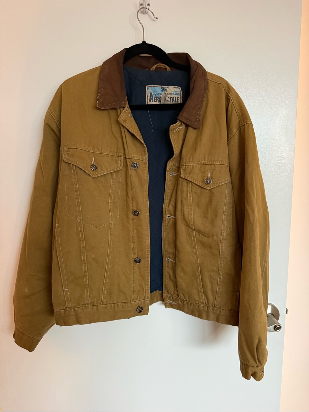 Aeropostale Men's Tan-Brown Canvas Shirt Jacket